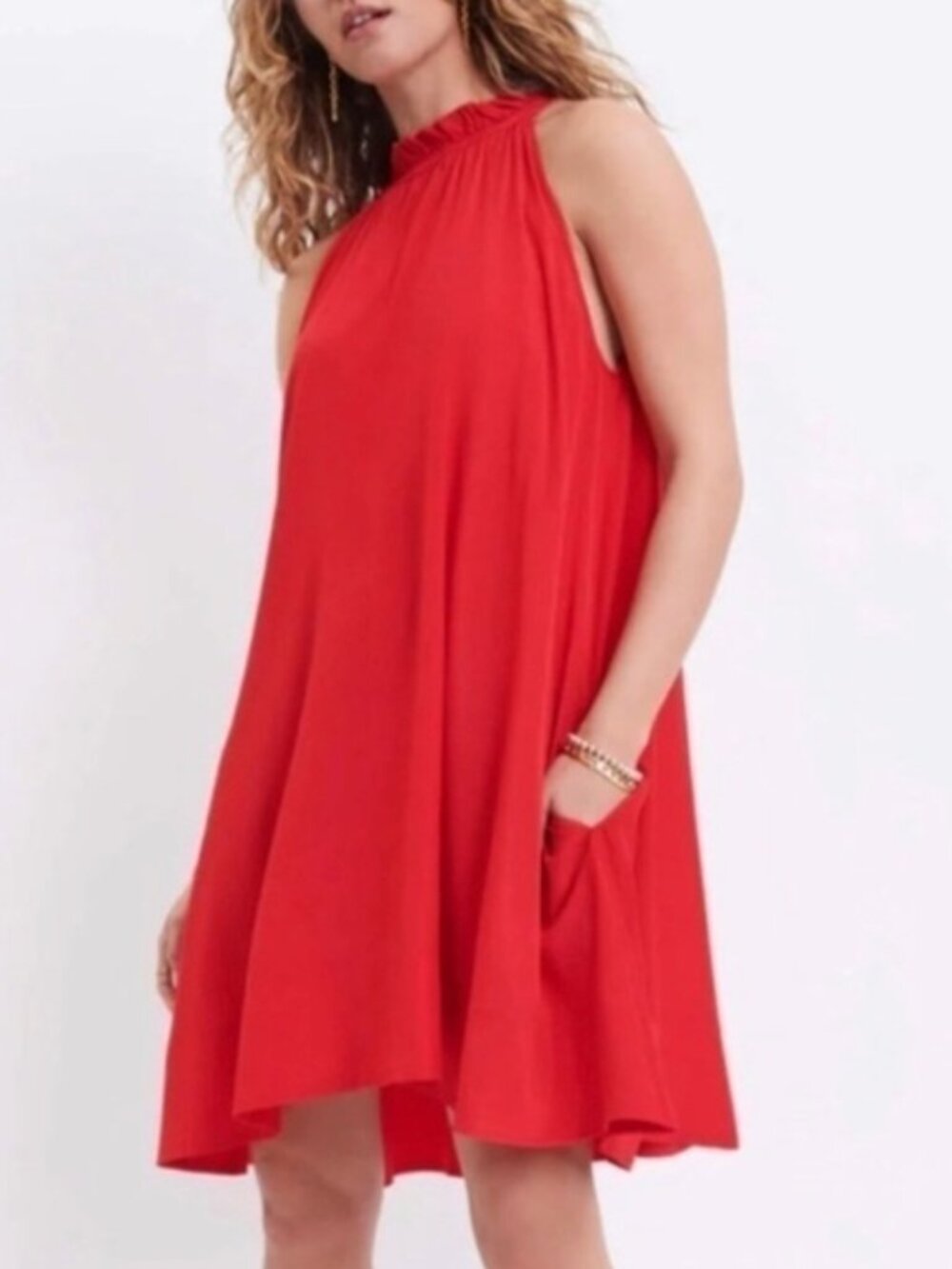 Mersea Endless Quiet Luxury Summer Red Midi Dress